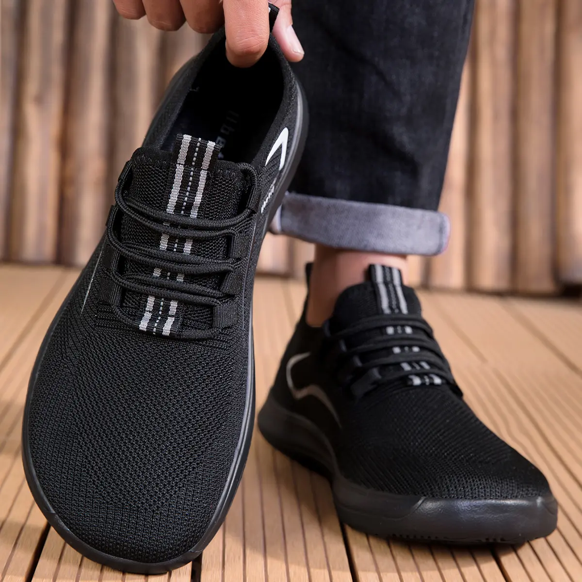 Men’s Breathable Wide Toe Box Sneakers – Lightweight Comfortable Walking Shoes Casual Mesh Trainers, Breathable Mesh Sneakers for Work, Travel, Standing All Day