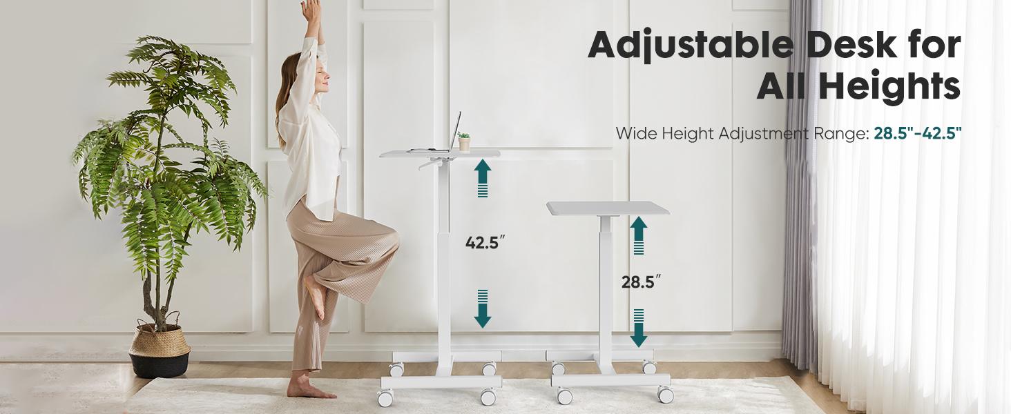 Furniture Indoor Furniture Tables & Desks Adjustable Height Mobile Small Standing Desk with Lockable Wheels, Portable Rolling Design Furniture Indoor Furniture Tables & Desks Adjustable Height Mobile Small Standing Desk with Lockable Wheels, Portable Rolling Design