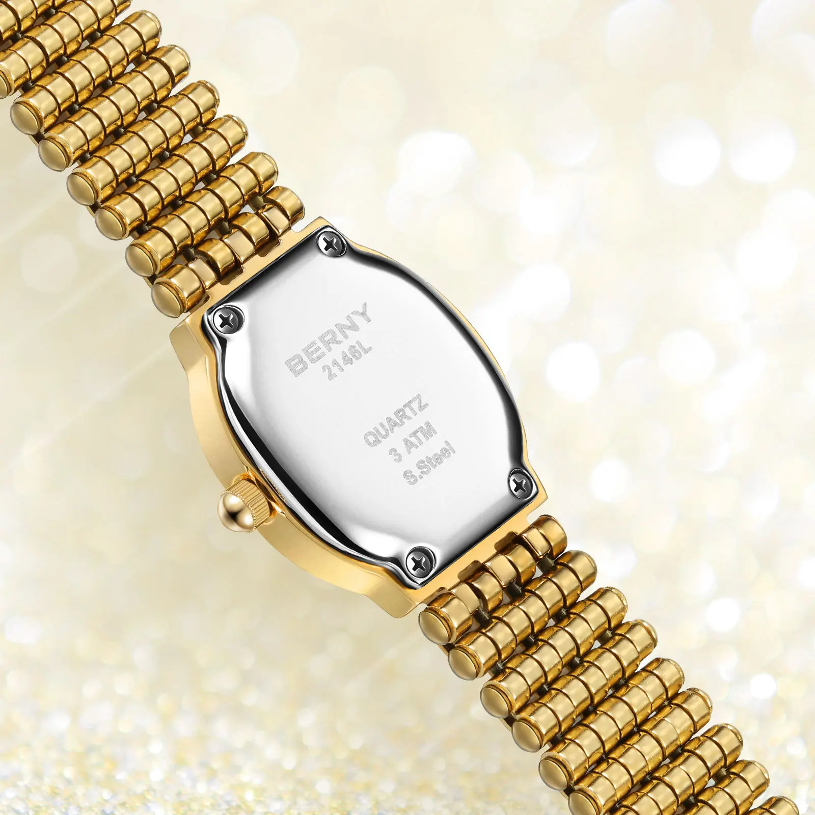 Women\'s Gold Stainless Steel Water Resistant Bracelet Adjustable Watch Armitron 75/5592 Women main image 3