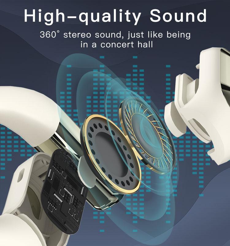 ZIHNIC CT09 True Wireless Open Ear Earbuds Bluetooth 5.4,35Hours Playtime,lPX5 Waterproof,OWS Headphones,Earphones