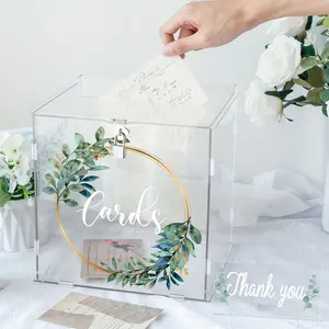 1pc Wedding Card Box For Wedding Favors Money Box Card Holder For Wedding Reception, Showers, Anniversary, Birthday Party, Graduation Table Centerpiece Decorations Best Gifts,Wedding Decor,Home Decor ,Room Decor Birthday Party Decorations