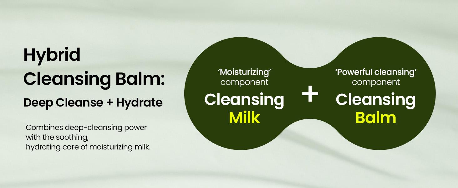 [beplain Official] Mung Bean Pore Cleansing Milk Balm 100ml | Hybrid Balm-to-Milk Cleanser for Deep Pore Cleansing Facial Skin Repair Facial Wash