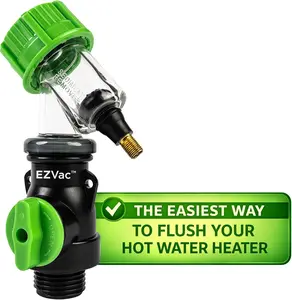 EZVac Sediment Removal Tool for Water Heaters – Flushes, Cleans & Breaks Up Sediment Clogs in Electric or Gas Water Heaters – Easy DIY Water Heater Cleaning Tool