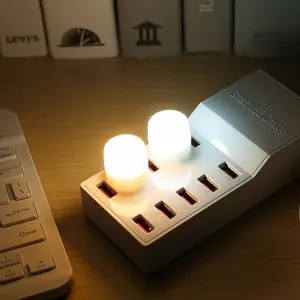 Mini USB LED Night Light, Compact Portable Durable Energy-Saving Lamp, Eye-Protection Bedside Table Lamp for Bedroom Home Use (Warm Light)