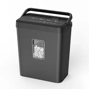 VUSIGN Crosscut Paper Shredder for Home & Home Office, 8-Sheet Capacity for Credit Cards/Staples/Clips, 5.5 Gal Wastebasket, Portable Handle, 13.78x7.87x12.91 Inches, 180 Sheets per 16 lb. Bond Paper, 4-Minute Continuous Run Time, Anti-Jam System, 13.78 X