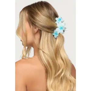 Faux Crystal Flower Hair Clip