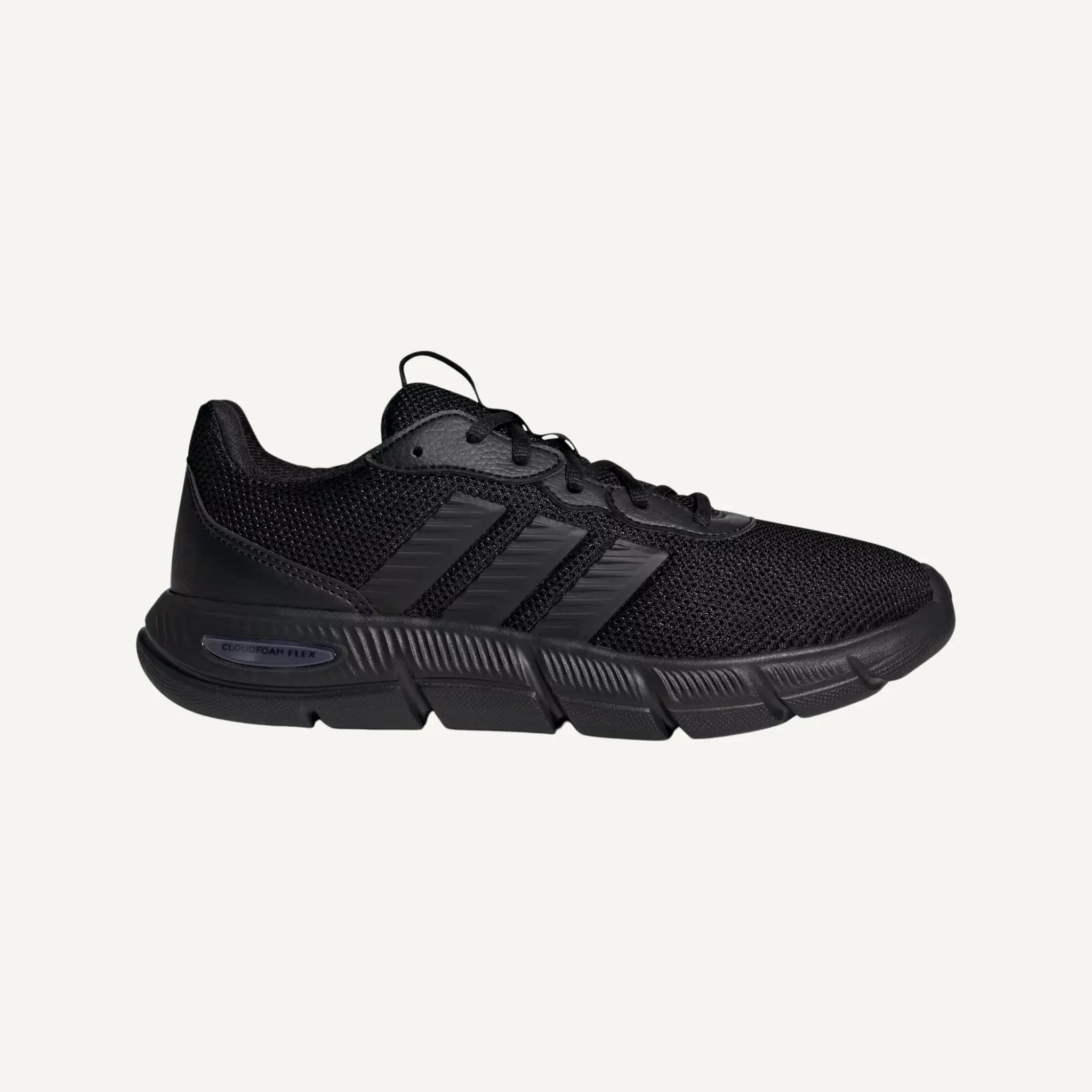 Adidas Women's Black Stripes Cloudfoam Flex Laces Sneakers - Casual, Flexible, Supportive Medial Arch, Ideal for Commutes, HQ4961, Memory Foam, Women's Sizing