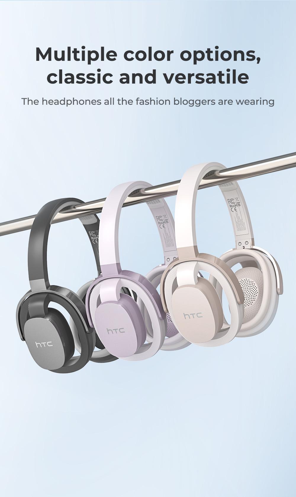 HTC HP07 AI Translating Headphones - 134 Language Real Time Translation Ultra Breathable Open Ear Design 30 Hour Battery HD Calls Sport Level Waterproof Lightweight Comfortable