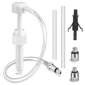 Lower Unit Gear Oil Pump Kit for Standard Quart Bottles - with 3/8" Metal Swivel,Includes ABS & Alloy Steel Construction with Hoses & Adapters, for Most Marine Boat Outboard Motors