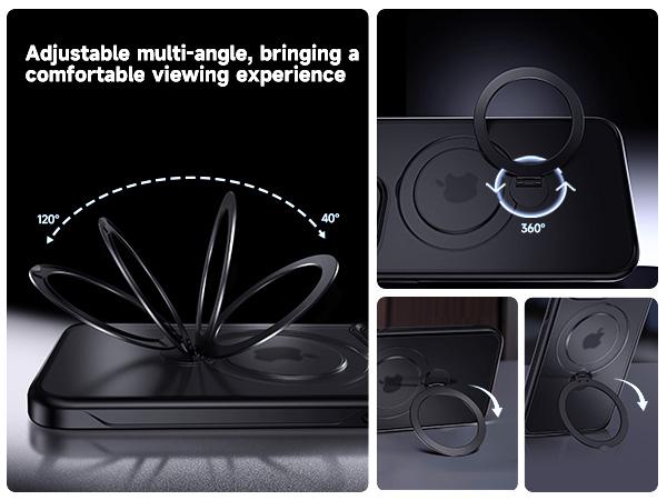 NEW - MAGIC JOHN 360 Degrees Rotating Magnetic Stand Phone Case for iPhone and SamSung