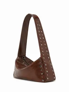 Cider STUDDED FAUX LEATHER SHOULDER BAG