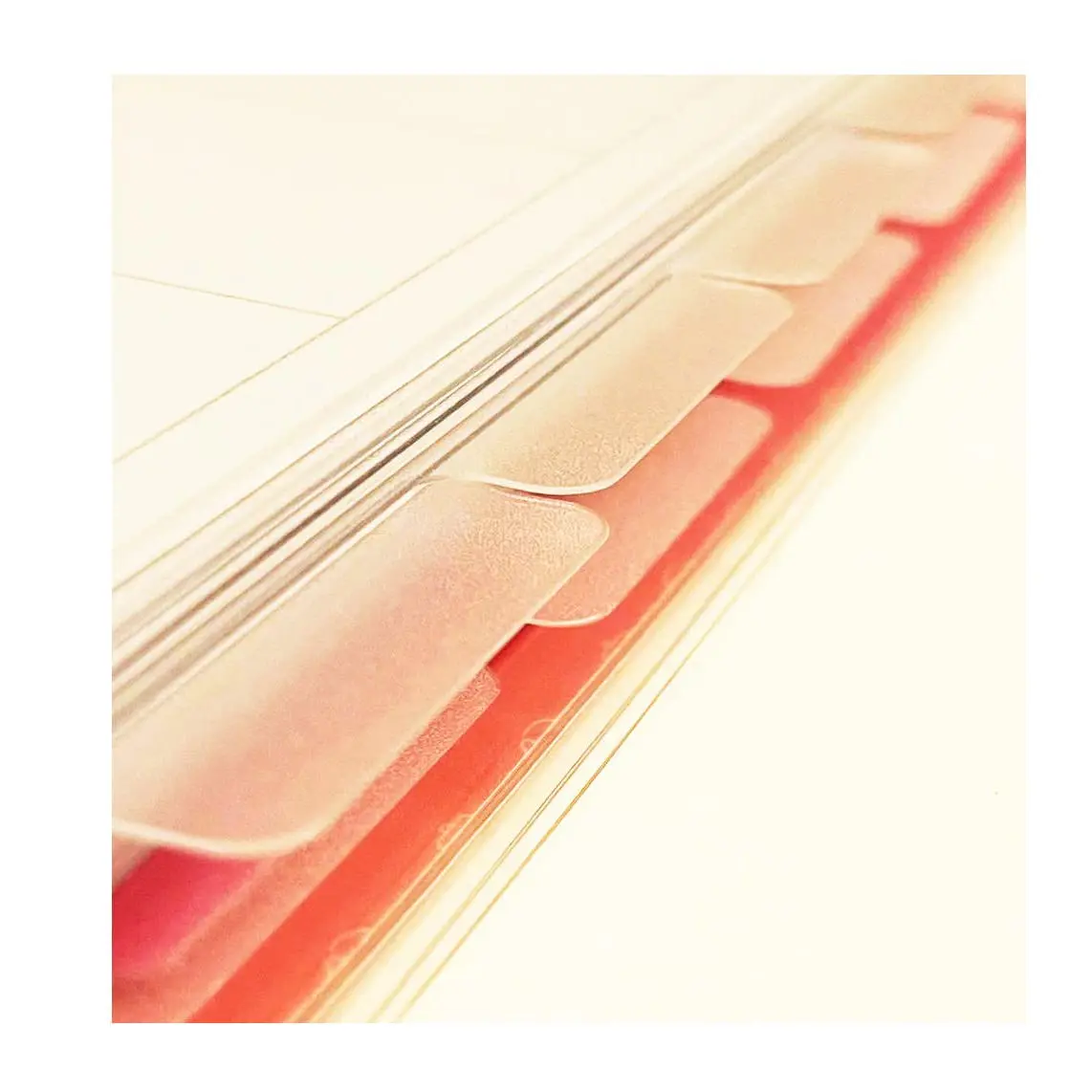 6 Clear Blank Binder Dividers for Discbound Planners Semi-Transparent