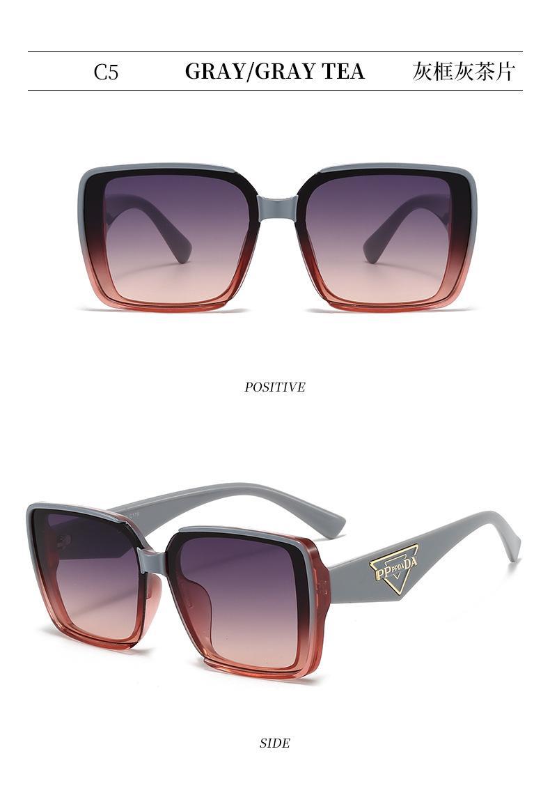 [WishOpen]2026 New Fashion Box Sunglasses Women's Small Fragrant Style Light Luxury Sunglasses UV resistant Large Frame Versatile Glasses