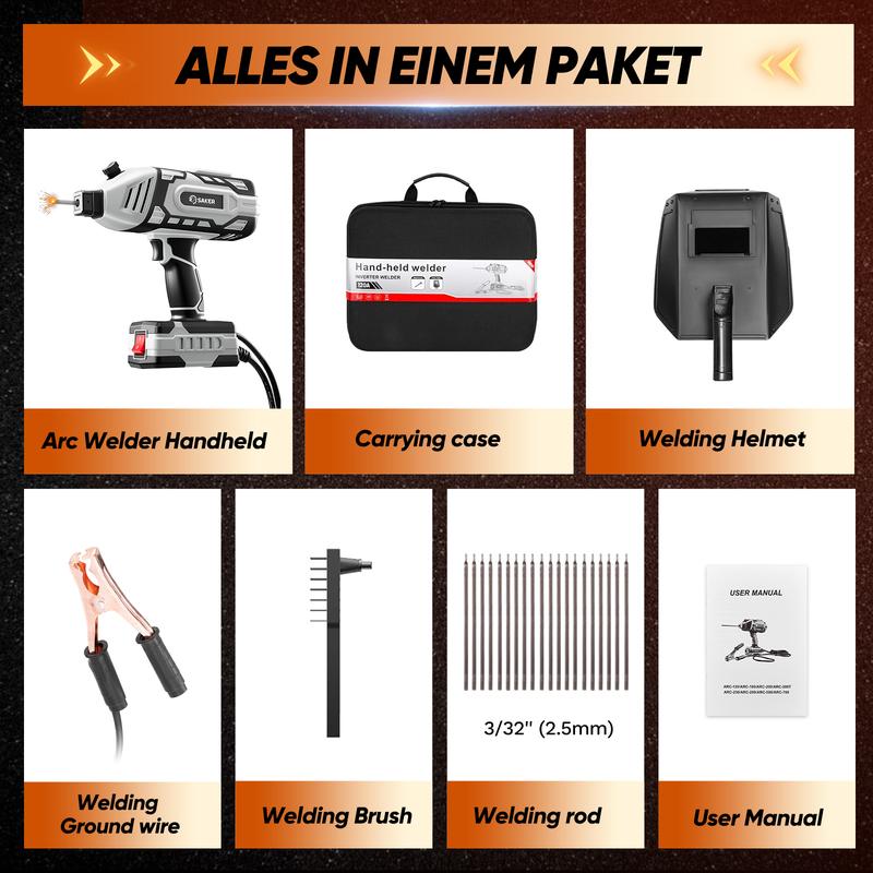 [ Valentine's Day gifts ] Saker 110V Portable Welder with IGBT Inverter Variable Current Regulation, 20-120 Amps Output, Compact & Lightweight, Ideal for DIY & Professional Use, Best Gifts Springtok