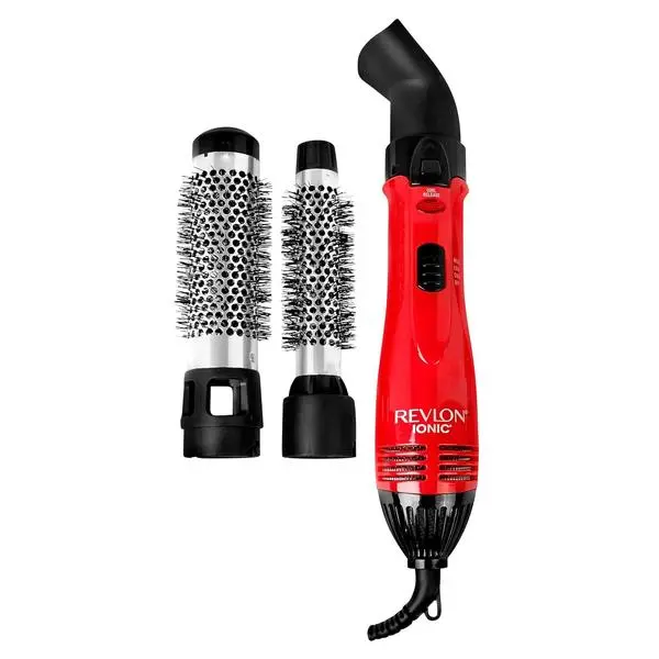 Revlon 1200W Perfect Style Hot Air Kit, 3 Piece Set | Includes 1" Brush for Volume, 1.5" Brush for Curls & Waves & 3 Temp Settings with Concentrator for Drying & Styling