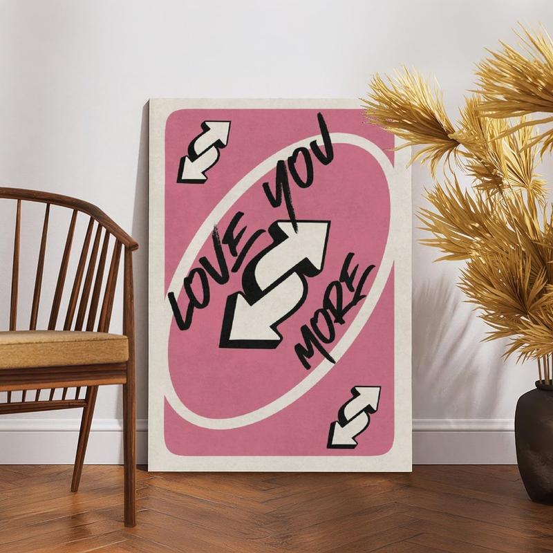 Love You More Reverse Card Poster Print, Romantic Wall Art, Funny Gift For Couple, Valentine's Day Bedroom Decor