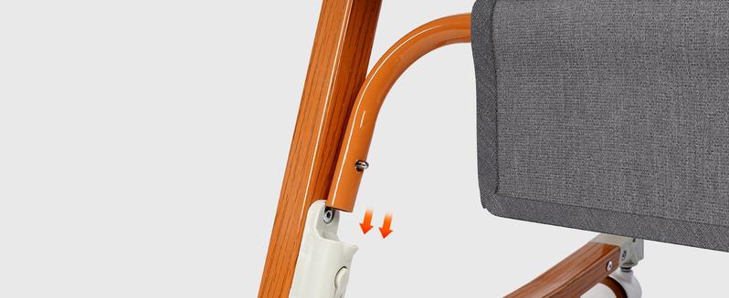 Baby Bassinet Crib Sleeper, 6 Height Adjustable Cribs, Easy to Fold Portable Crib Side Bassinet, Swing Cradle Bed Side Sleeper with Ventilated Net&Wheels