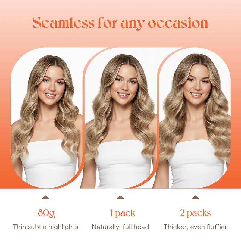 Sunny Hair Clip in Hair Extensions 12inch-24inch 7PCS Natural Straight 120G-135G"Weight for Daily,Occasions and Holiday Gifts for Women Hairpiece Holiday Hair kpop idols hair extensions #TikTokShopJumpstartSale