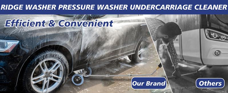 RIDGE WASHER Pressure Washer Undercarriage Cleaner, 16 Inch Undercarriage Washer with Foam Cannon, Under Car Cleaner with Straight Extension Wand, 4000 PSI, ChristmasGift