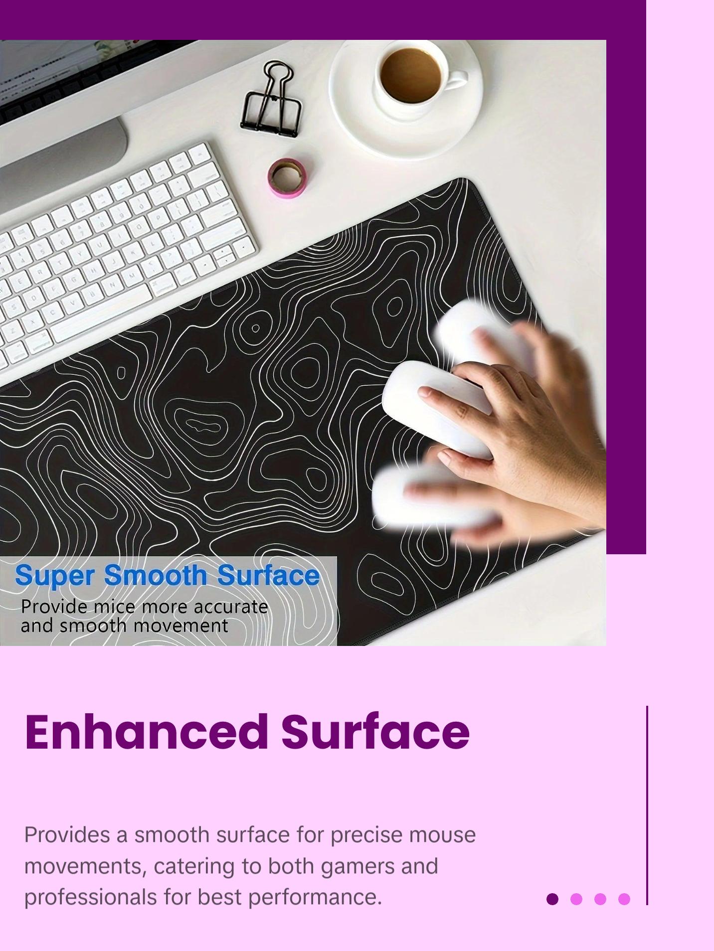 Large Gaming Mouse Pad, Non-Slip Rubber Base Keyboard Mouse Mat Desk Pad for Work, Game, Office,