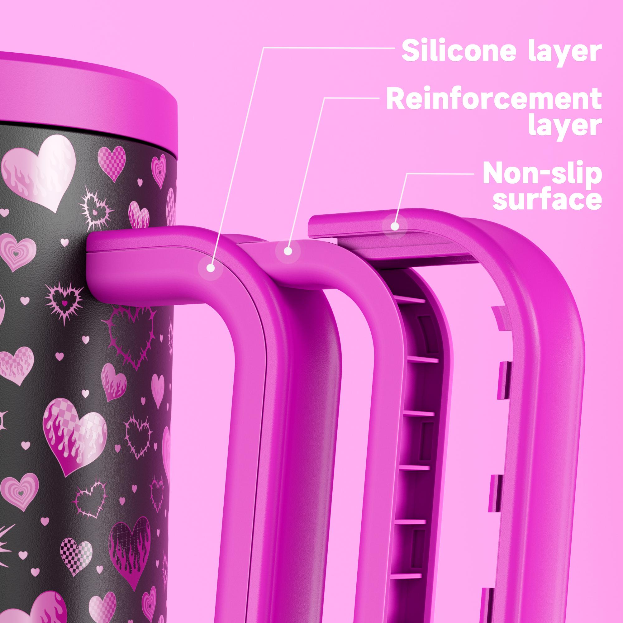 MEOKY 40oz Tumbler,Stainless Steel Thermos Cup,Hot Water Mug,Keeps Drinks Hot&Cold,Food Safe,Non-Slip Base, Car-Cup Fit,Easy-Clean,Easter Gift