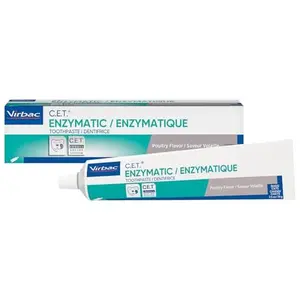 Virbac C.E.T.® Enzymatic Toothpaste| Tartar & Plaque Control for Fresh Breath | Pet Dental Care Toothpaste | Poultry Flavor, 2.5 oz