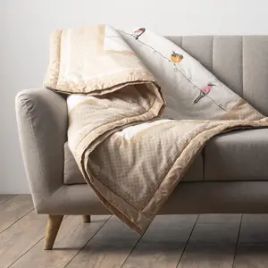 Maison d' Hermine Throw Blanket for Couch Lightweight Soft Warm Breathable Cotton Throw Blankets for Bed Girls Boys Women Men Gifts Sofa Living Room Easter Gifts