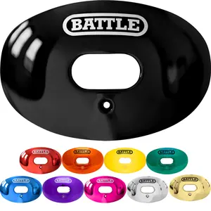 Battle Sports Chrome Oxygen Lip Protector Mouthguard with Strap