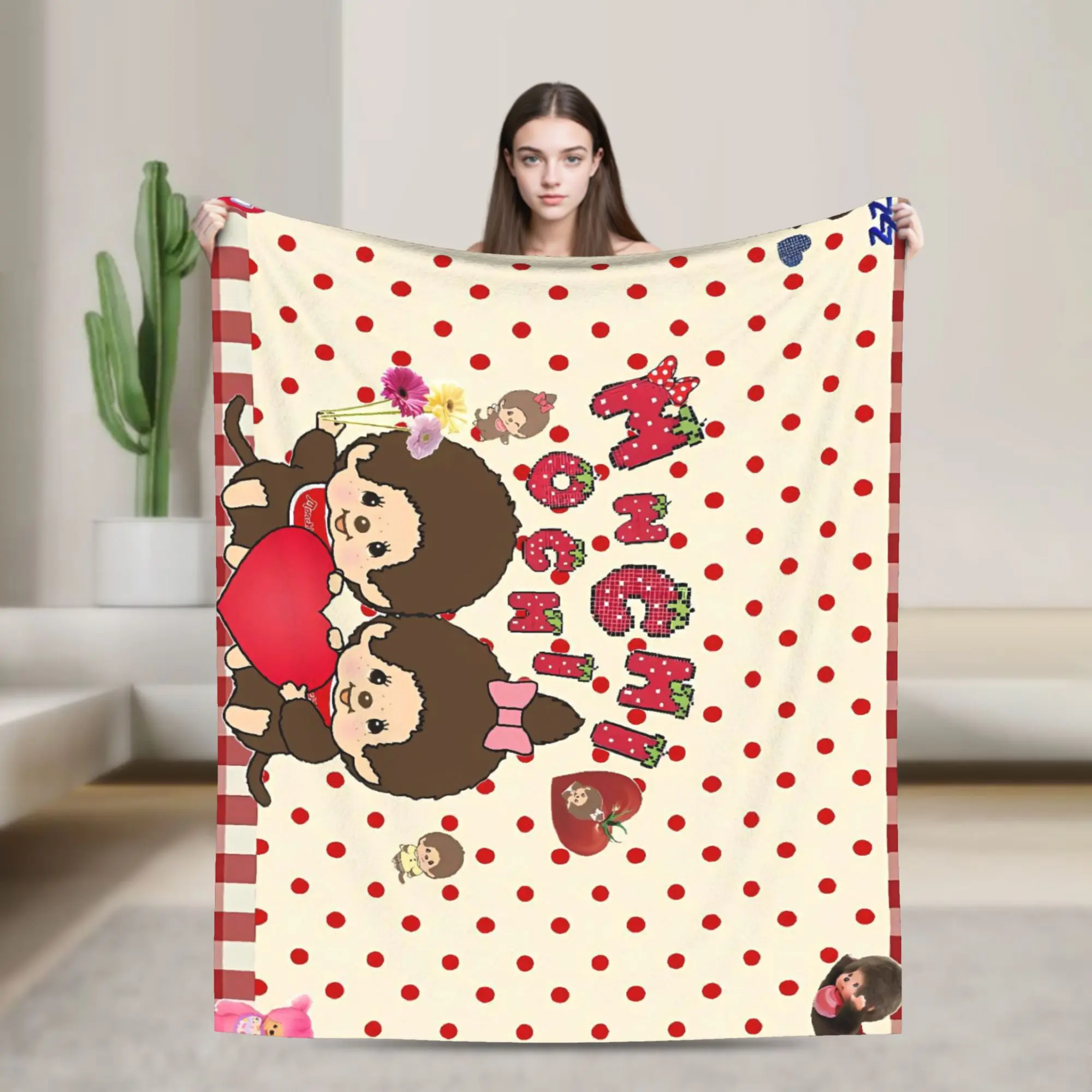 Aura Blankets Super Warm Blankets Kids Adult Picnic Cute Monchichis Throw Blanket  Flannel Bedspread For Couch Chair Sofa Bed Cover Superb Christmas blanket gift