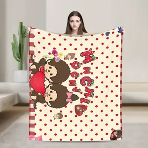 Aura Blankets Super Warm Blankets Kids Adult Picnic Cute Monchichis Throw Blanket  Flannel Bedspread For Couch Chair Sofa Bed Cover Superb Christmas blanket gift
