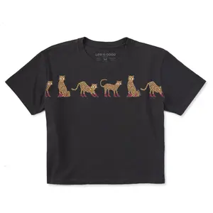 Women's Cheetahs in Boots Short Sleeve Crusher Boxy Tee