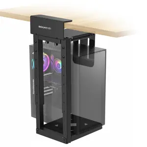 Mount-It! Clamp-On CPU Mount - Fully Adjustable CPU Holder Supports Up To 66 lbs for Gaming PCs - Office Towers and Office Workstations,