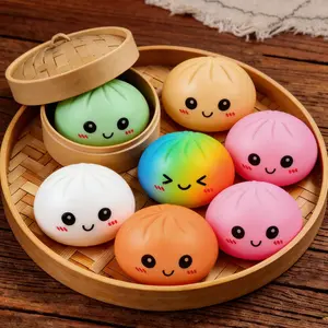 Colorful Soft TPR Bun-Shaped Finger Toys, Cute Stress Relief Fidget Toys, Perfect Gift for Kids