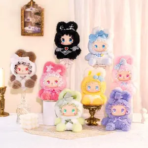 LOVELY EMMA Bunny Plush Blind Box - Soft Vinyl Face Collectible Doll, Kawaii Stuffed Animal Toy, Surprise Mini Figure Gift for Girls Bunny Lovers