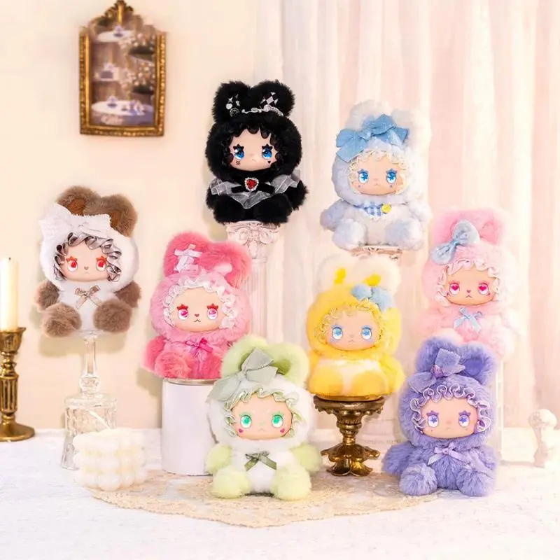 LOVELY EMMA Bunny Plush Blind Box - Soft Vinyl Face Collectible Doll, Kawaii Stuffed Animal Toy, Surprise Mini Figure Gift for Girls Bunny Lovers