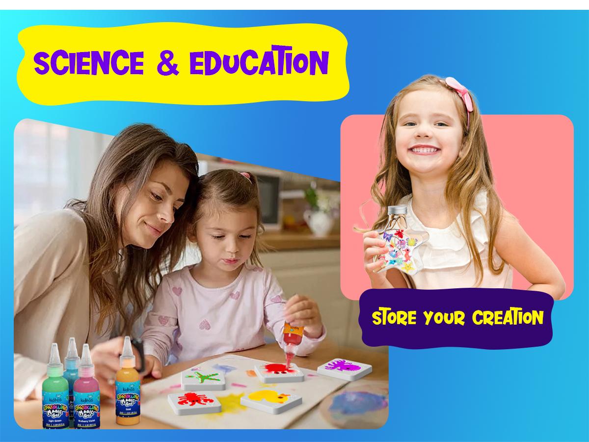 Kiditos Magic Water Elf Toy Kit – 24 Assorted Magic Gels + 6 Glitter Powders & 20 Molds – Summer STEM DIY Kit for Kids – Make Water Pets, Explore Science Fun & Creative Crafts for Ages 3+