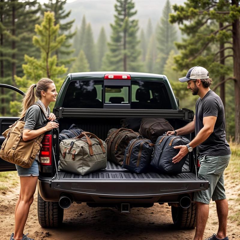 OEDRO Soft Quad-Fold Truck Bed Cover Fits for Chevy Silverado/GMC Sierra 1500 New Body Style 2019-2025 | 5'9" (70") Bed Without Multi-Flex Tailgate car protector Decoration