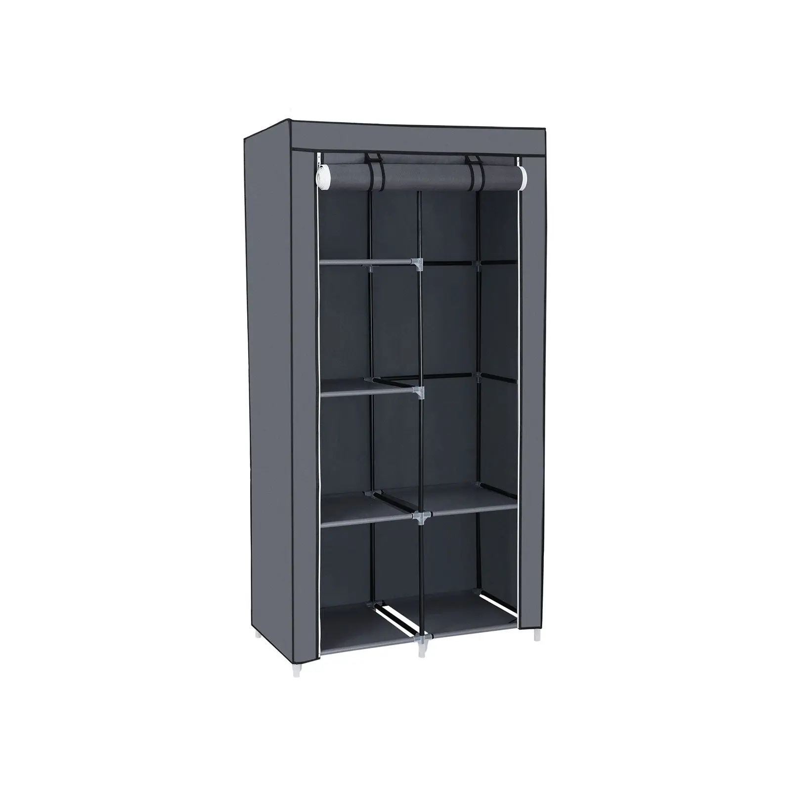 SONGMICS 34-in Portable Wardrobe Closet, Single-Unit Indoor Furniture with Hanging Rod, Quick Setup, Basic Assembly Required, Ideal for Closet Organization Ideas to Get Organized, Wipe with Dry Cloth