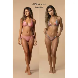 Canella Top - Reversible ECONYL® Sustainable Fabric Bikini Top with Adjustable Neck & Back Ties for Perfect Fit