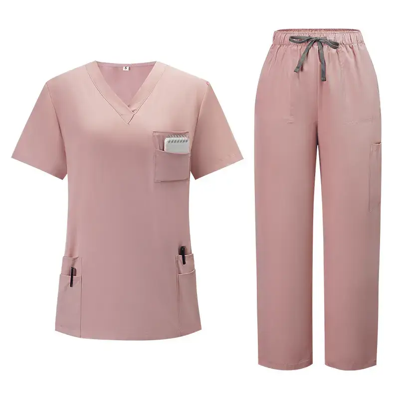 New Arrival Medical Scrubs Uniform Set - Durable Top with Straight Leg Pants for Nurses, Ideal for Medical Work in Hospital Operating Room, Clinic Training, Straight Legs, Clothes, Workwear