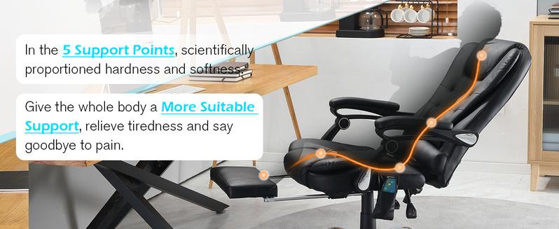 Aecojoy Office Chair with 7 Point Vibrating Massage & Heat Functions, Ergonomic Recliner Chair with Footrest, PU Leather Wide Computer Chair Executive Chair with High Back Lumbar Support, Cream White Aecojoy Office Chair with 7 Point Vibrating Massage & Heat Functions, Ergonomic Recliner Chair with Footrest, PU Leather Wide Computer Chair Executive Chair with High Back Lumbar Support, Cream White