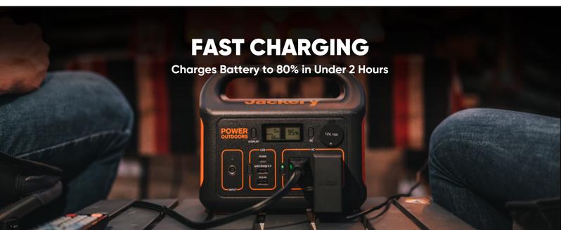 Jackery Portable Power Station Explorer 300 and 5m Extension Cord, 293Wh Backup Lithium Battery, Solar Generator for Outdoors Camping Travel Hunting Blackout