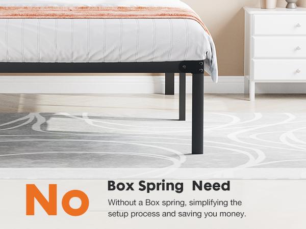 Metal Bed Frame,Twin Size Bed Frame with Storage Space,Heavy Duty Sturdy Mattress Foundation,Easy Assembly,No Box Spring Needed, Black,12 Inch,Twin