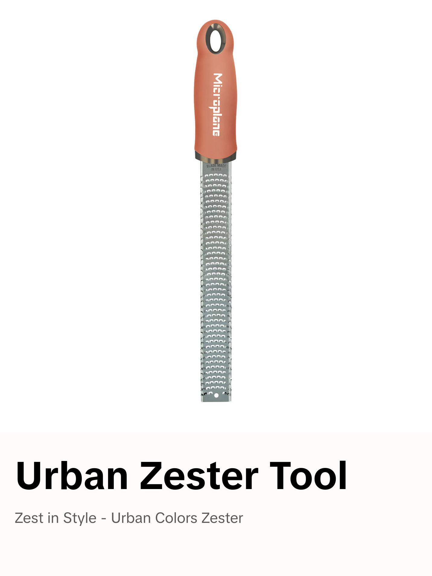 Microplane, Premium Classic Citrus Zester – Urban Colors Edition, Rasp-Style Stainless Steel Grater for Citrus, Cheese & More