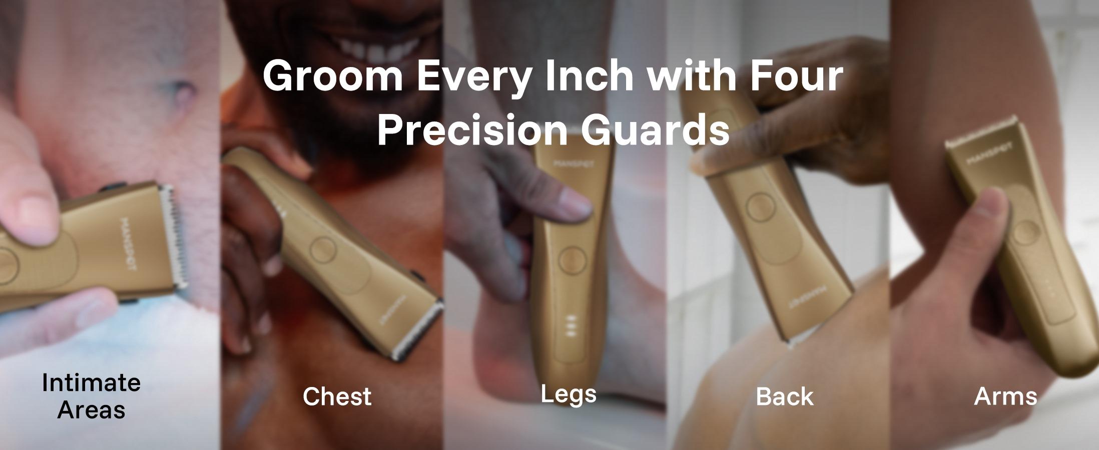 MANSPOT Manscape Hair Finishing Trimmer for Men, Men's Shaverand Razor (Gold) Valentine's Day Gifts for Him Perfect for Husband Boyfriend, Birthday Gifts for Friends Dad and All Men