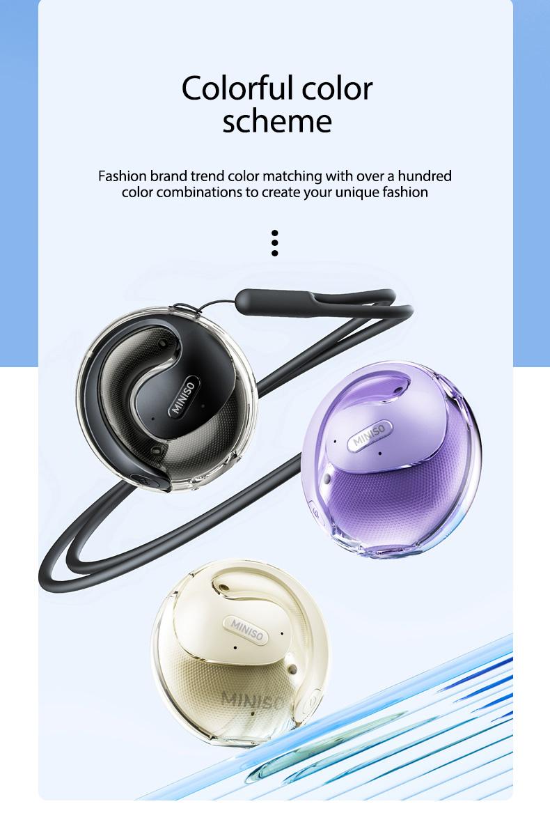 MINISO X15Pro Wireless Headphones Bluetooth 5.4 Sport Earphone Support 135 Languages HIFI Sound Quality