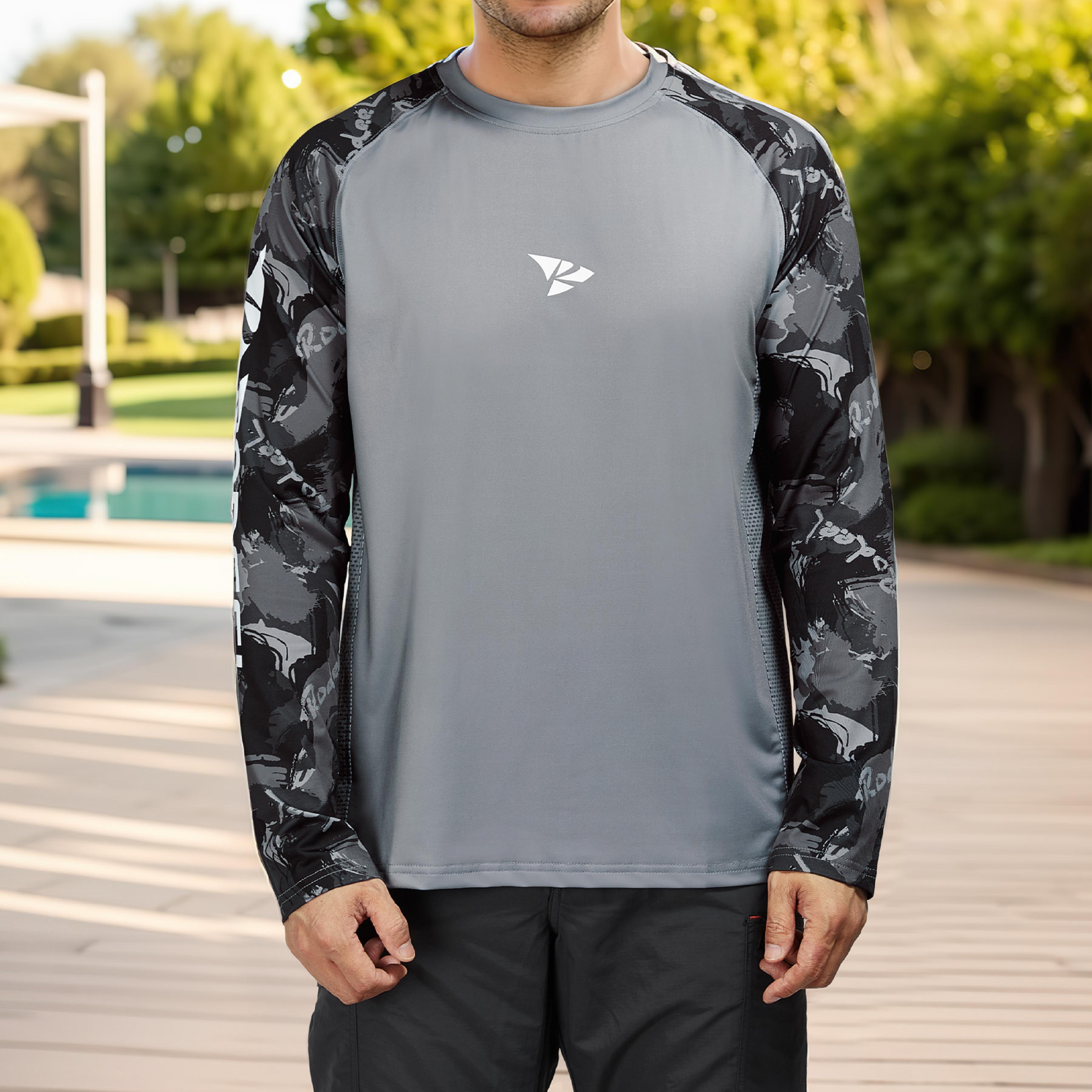 RODEEL 902 Long Sleeve Shirts Men UPF 50+ Sun UV Protection Lightweight Quick Dry Moisture Wicking Breathable Cooling Activewear for Outdoor Sport Gym Workout Hiking Camping Running Fishing Boating Construction Landscaping, Holiday Gift