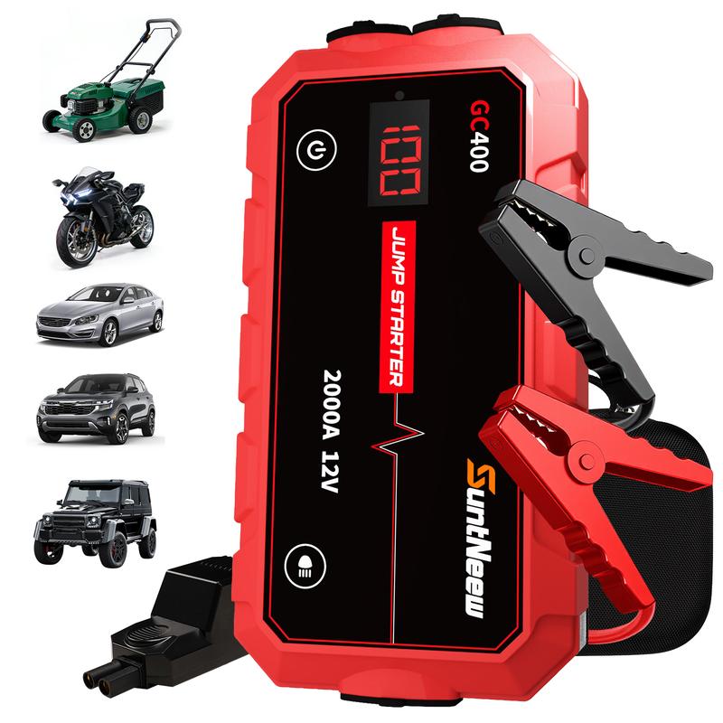 SuntNeew GC400 20000mAh Winter Savior Car Jump Starter Jumper Box Booster Power Bank Battery Charger High Capacity Portable & Versatile for Car Battery Emergency Light Charging Compact