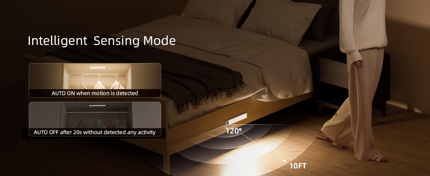 EZVALO Under Cabinet Lights, Warm Light, Wireless, Rechargeable Motion Sensor Light, Dimmable. Black Friday, Christmas Gift, home decor #springtok Lighting Modes Adjustable