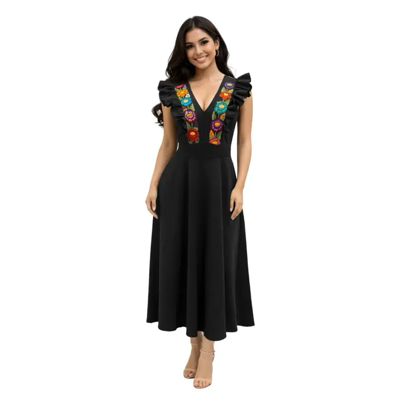 Elegant Embroidered Mexican Dress Unique Color Patterns & Design Fits Small/Medium Made in Mexico Traditional Style Vestido Mexicano Bordado - TikTok Shop Elegant Embroidered Mexican Dress Unique Color Patterns & Design Fits Small/Medium Made in Mexico Traditional Style Vestido Mexicano Bordado - TikTok Shop